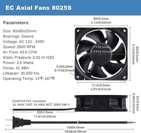 GDSTIME AXIAL 9225 ، مروحة الكعك الجديدة ، 110V 115V 120V 220V 240V AC 90MM 92 مم ، لمشاريع عادم التهدئة DIY التبريد in Kuwait