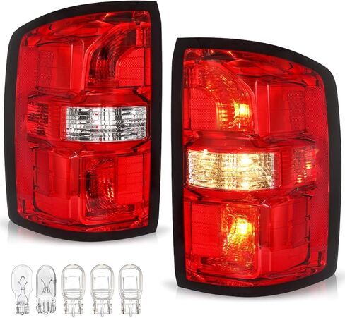 Fit for 2014-2018 GMC Sierra 1500 2015-2019 Sierra 2500 3500 HD Tail Light Assembly Replacement Halogen Outer Rear Taillight OE Replacement Brake Tail Lamp LH (Left Driver Side) in Kuwait