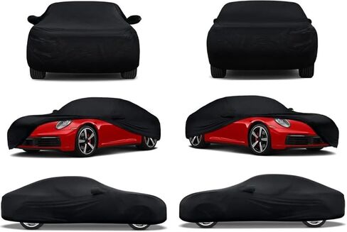 قم بتناسب حماية الغطاء الكامل للسيارة المتوافقة مع Mazda MX-5 Miata (1990-2025) ، غطاء السيارة الداخلي للتنفس للمرآب المقاوم للغبار ، ومرآب للسيارات (أسود) in Kuwait