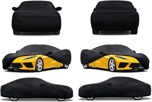 قم بتناسب حماية الغطاء الكامل للسيارة المتوافقة مع Mazda MX-5 Miata (1990-2025) ، غطاء السيارة الداخلي للتنفس للمرآب المقاوم للغبار ، ومرآب للسيارات (أسود) in Kuwait