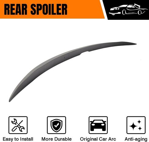 Trunk Spoiler Compatible with 2013-2017 Honda Accord 9th Sedan 4-Door, OEM Factory Style ABS Rear Trunk Tail Lid Spoiler Wing, Unpainted in Kuwait