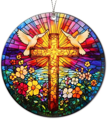 الفراشة الدينية الصليب عيد الميلاد زخرفة ، Suncatcher تأثير نمط التصليب ، الحلي الفراشة الجميلة لشجرة عيد الميلاد ، هدية زخرفة أنيقة لعشاق الطبيعة ، النساء ، الديكور الروحي in Kuwait