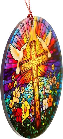 الفراشة الدينية الصليب عيد الميلاد زخرفة ، Suncatcher تأثير نمط التصليب ، الحلي الفراشة الجميلة لشجرة عيد الميلاد ، هدية زخرفة أنيقة لعشاق الطبيعة ، النساء ، الديكور الروحي in Kuwait
