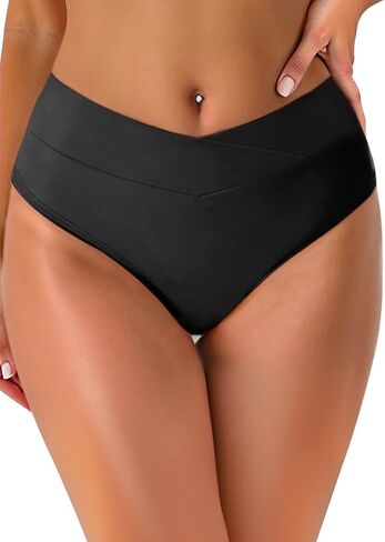 Tempt Me Women Full Coverage Bikini Bottom - V Cut Swimsuit High Waisted Bathing Suit Bottoms 2025 in Saudi Arabia