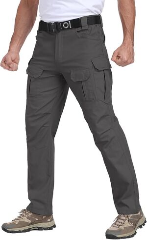 NAVEKULL Cotton Work Cargo Pants Stretch Lightweight Tactical Military Hiking Outdoor Pants with 8 Pockets in Kuwait