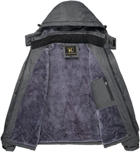 Keevoom Mens Winter Jackets Ski Snow Coats دافئة مقنعين مقنعين معاطف المطر على الجليد على الجليد in Kuwait