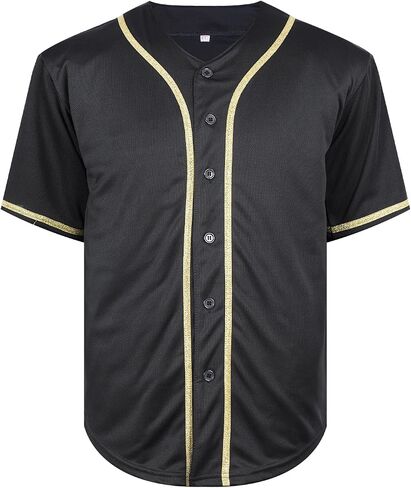Blank Baseball Jersey for Men Plain Button Down Short Sleeve Sports Uniforms Hipster Hip Hop Jersey in Kuwait