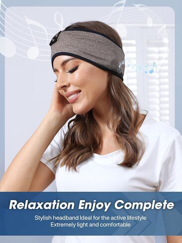 Sleep Headphones - Bluetooth Headband for Sleeping, Cozy Headband Wireless Music Sleeping Headphones with Ultra-Thin Speakers Perfect for Side Sleepers,Running,Yoga,Travel,Video,Games in Kuwait