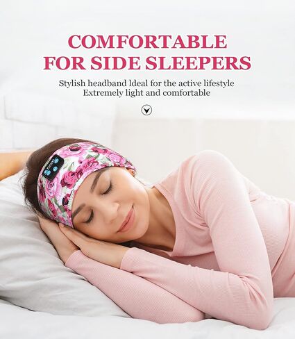 Sleep Headphones - Bluetooth Headband for Sleeping, Cozy Headband Wireless Music Sleeping Headphones with Ultra-Thin Speakers Perfect for Side Sleepers,Running,Yoga,Travel,Video,Games in Kuwait