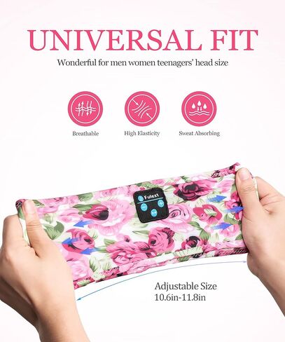 Sleep Headphones - Bluetooth Headband for Sleeping, Cozy Headband Wireless Music Sleeping Headphones with Ultra-Thin Speakers Perfect for Side Sleepers,Running,Yoga,Travel,Video,Games in Kuwait