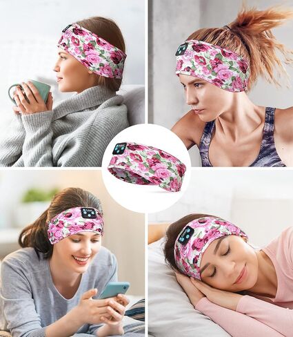 Sleep Headphones - Bluetooth Headband for Sleeping, Cozy Headband Wireless Music Sleeping Headphones with Ultra-Thin Speakers Perfect for Side Sleepers,Running,Yoga,Travel,Video,Games in Kuwait