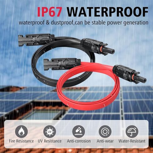 10AWG Super Flat Cable Cable Contractor ، 50a تمديد الكبلات الكهروضوئية كابل مسطح من خلال باب الشرفة وسلك الطاقة الشمسية للنوافذ للوحة الشمسية RV System in Kuwait