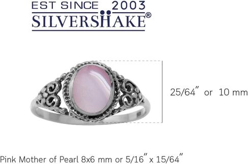 ابتكر Silvershake أسود Onyx inlay 925 Sterling Silver Filigree على الطراز الفيكتوري الحجم 6.5 in Saudi Arabia