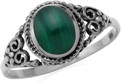 ابتكر Silvershake أسود Onyx inlay 925 Sterling Silver Filigree على الطراز الفيكتوري الحجم 6.5 in Kuwait