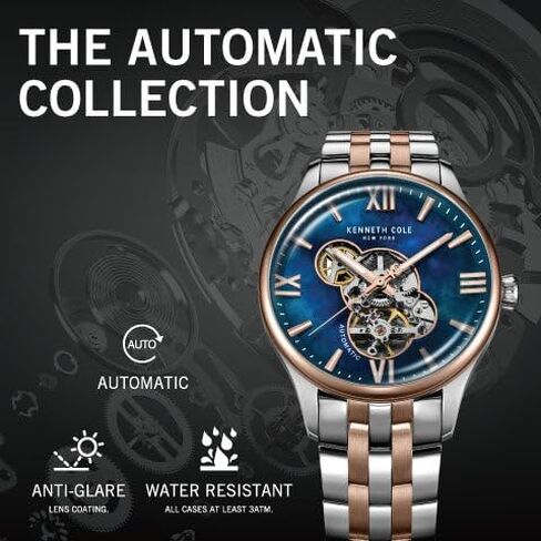 Watch Kenneth Cole New York Men's Watch- الفولاذ المقاوم للصدأ ، والتوليد الذاتي التلقائي ، ومقاوم للماء ، وطبقة واحدة ، والتصميم الأنيق تصميم تمثيلي للرجال in Saudi Arabia