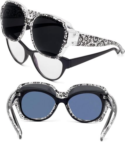Face Shadow Over Glasses Sunglasses for Women Polarized UV Protection, Fit Over Prescription Glasses Sunglasses Lightweight in Kuwait
