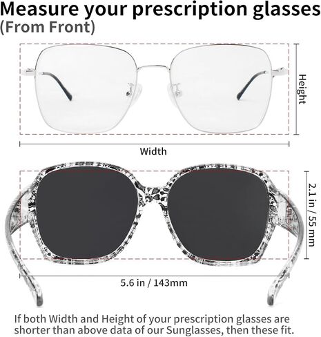 Face Shadow Over Glasses Sunglasses for Women Polarized UV Protection, Fit Over Prescription Glasses Sunglasses Lightweight in Kuwait
