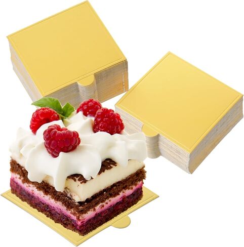 100pcs لوحات كعكة مصغرة 3.5 بوصة دائرية ذهبية الكعكة الورقية الكب كيك تعرض صواني in Saudi Arabia