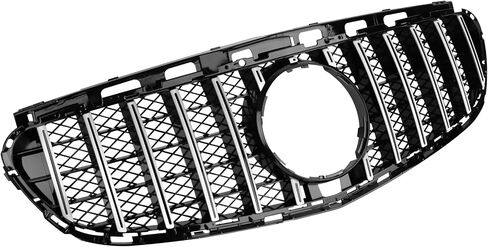 Front Lower Center Bumper Grille Black Plastic Grill Compatible with Mercedes Benz E250 E350 E550 E300 E400 2014 2015 2016 2128850124 in Kuwait