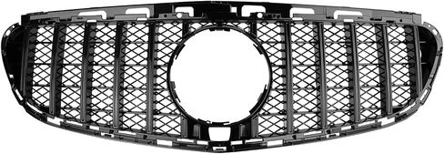 Front Lower Center Bumper Grille Black Plastic Grill Compatible with Mercedes Benz E250 E350 E550 E300 E400 2014 2015 2016 2128850124 in Kuwait