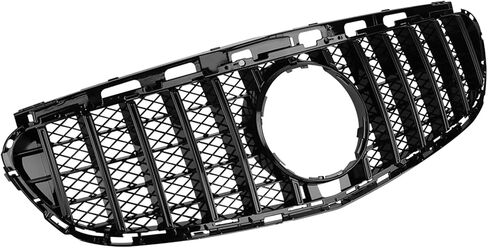 Front Lower Center Bumper Grille Black Plastic Grill Compatible with Mercedes Benz E250 E350 E550 E300 E400 2014 2015 2016 2128850124 in Kuwait