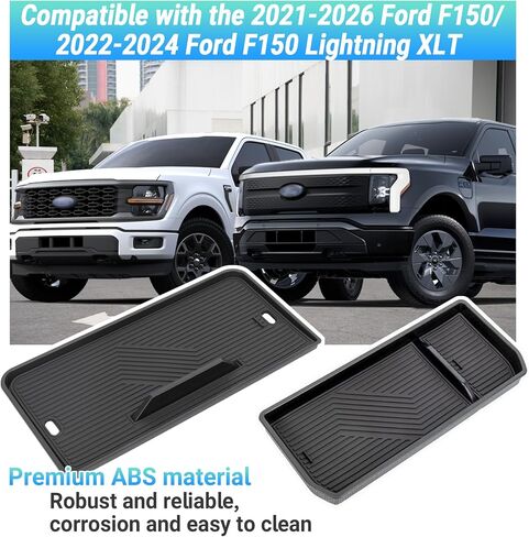 Center Console Organizer Compatible with 2021-2025 Ford F150/2022-2024 Ford F150 Lightning XLT Accessories, Hidden Panel Secret Pocket Lid with USB Port（Fits Front Shifter Open Pocket） in Saudi Arabia