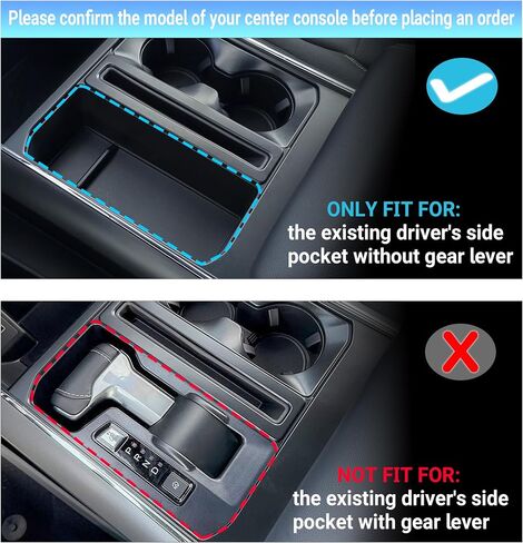 Center Console Organizer Compatible with 2021-2025 Ford F150/2022-2024 Ford F150 Lightning XLT Accessories, Hidden Panel Secret Pocket Lid with USB Port（Fits Front Shifter Open Pocket） in Saudi Arabia