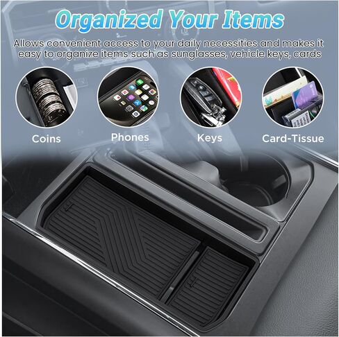 Center Console Organizer Compatible with 2021-2025 Ford F150/2022-2024 Ford F150 Lightning XLT Accessories, Hidden Panel Secret Pocket Lid with USB Port（Fits Front Shifter Open Pocket） in Saudi Arabia