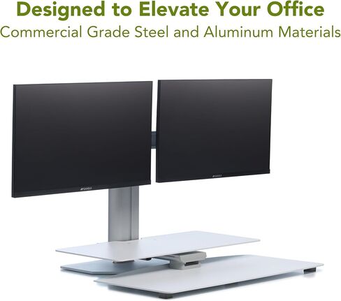 وضع مثالي Siture Sit2stand بالإضافة إلى محول مكتب دافئ مع Monitor Monitor Mount-18 بوصة قابلة للتعديل مع محطة عمل قابلة للتعديل-الأسود (بالإضافة إلى نموذج) in Kuwait