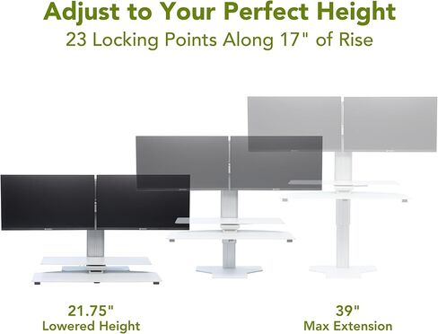 وضع مثالي Siture Sit2stand بالإضافة إلى محول مكتب دافئ مع Monitor Monitor Mount-18 بوصة قابلة للتعديل مع محطة عمل قابلة للتعديل-الأسود (بالإضافة إلى نموذج) in Kuwait