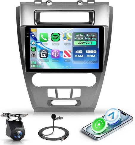 2G+64G Android Car Stereo for Ford Fusion Mondeo Mustang 2009-2012,Wireless Carplay Android Auto Car Radio,10'' Touch Screen Head Unit with GPS WiFi Bluetooth Mirror Link FM RDS Backup Camera in Saudi Arabia