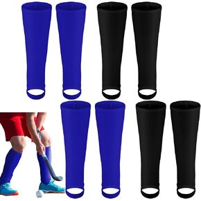 4 Pairs Field Hockey Shin Guard Sleeves Socks Over The Shinguard Socks for Men Women Youth Field Hockey and Soccer Athletes Outdoor in Kuwait