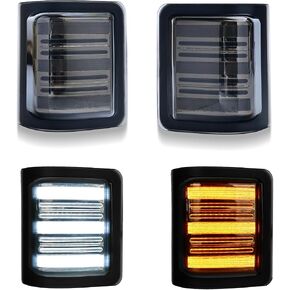 LED Tow Mirror Turn Signal Light Compatible with 2008-2016 F250 F350 F450 F550 Super Duty 2013-2014 F150 Switchback Sequential Amber Blinker White Driving/Parking Light 2PCS Clear Lens in Kuwait