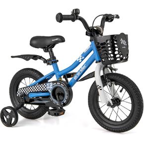 دراجة Costway Kids ، 12 14 16 18 18 بوصة دراجة صغيرة للبنين والبنات الذين تتراوح أعمارهم بين 3-8 سنوات ، دراجة للأطفال مع عجلات تدريب قابلة للإزالة ، فرامل الفرامل والخطورة ، سلة ، جرس in Kuwait