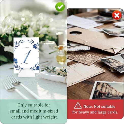 24PCS White Table Number Stands, Wooden Lightweight Wedding Table Name Holder, Small Size Place Card Holders, Semicircular Design, for Office Tag Photo Menu Clips Wedding Birthday Party Restaurant in Saudi Arabia