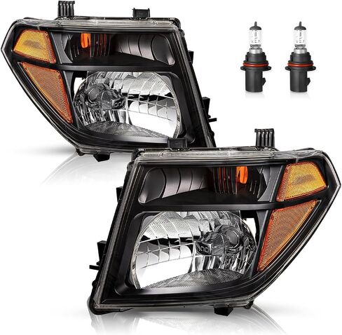 Headlights for 2005-2008 Nissan Frontier/2005-2007 Nissan Pathfinder Halogen Headlamp Replacement, High/Low Beam W/Bulb, Driver&Passenger Side in Saudi Arabia