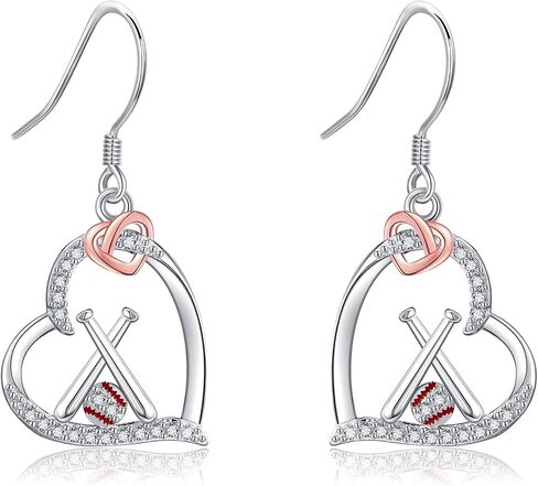 yafeini lacrosse stick arocrings sterling silver lacrosse stick and ball arocrings lacrosse Heart Jewelry for Women Gifts in Kuwait