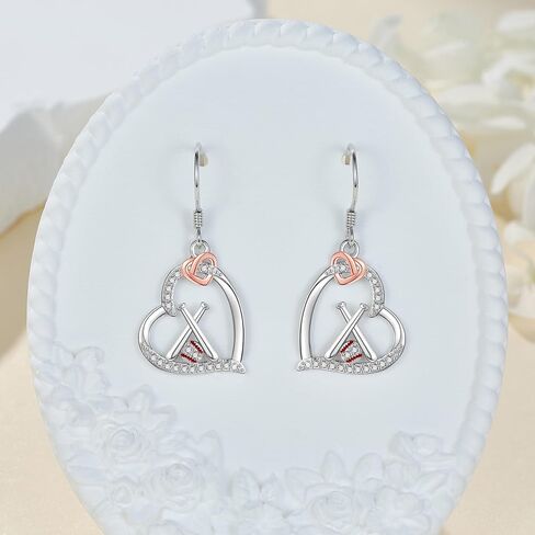 yafeini lacrosse stick arocrings sterling silver lacrosse stick and ball arocrings lacrosse Heart Jewelry for Women Gifts in Kuwait