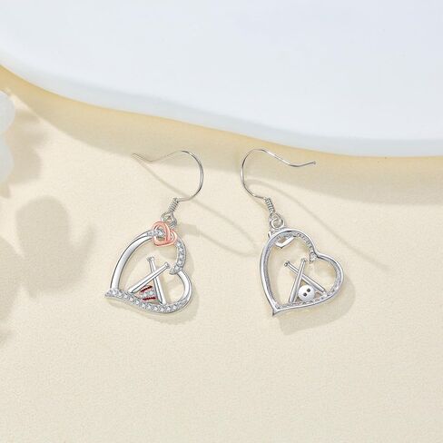 yafeini lacrosse stick arocrings sterling silver lacrosse stick and ball arocrings lacrosse Heart Jewelry for Women Gifts in Kuwait