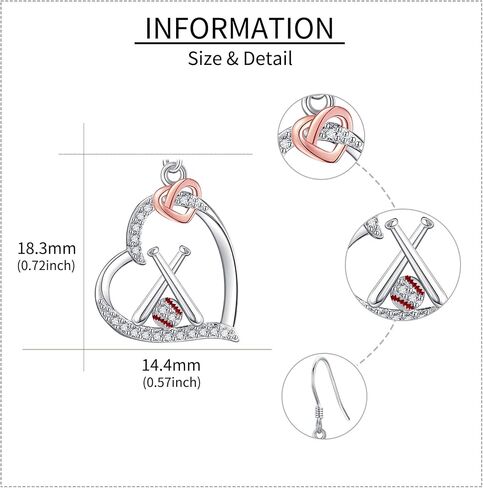 yafeini lacrosse stick arocrings sterling silver lacrosse stick and ball arocrings lacrosse Heart Jewelry for Women Gifts in Kuwait