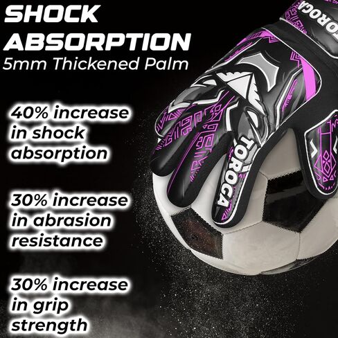 Goalkeeper Gloves for Kids & Youth – Soccer Goalie Gloves, Strong Latex Grip, Double Wrist Support & Breathable Mesh – Boys Football Gloves in Saudi Arabia