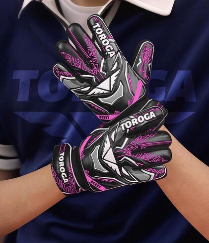 Goalkeeper Gloves for Kids & Youth – Soccer Goalie Gloves, Strong Latex Grip, Double Wrist Support & Breathable Mesh – Boys Football Gloves in Saudi Arabia