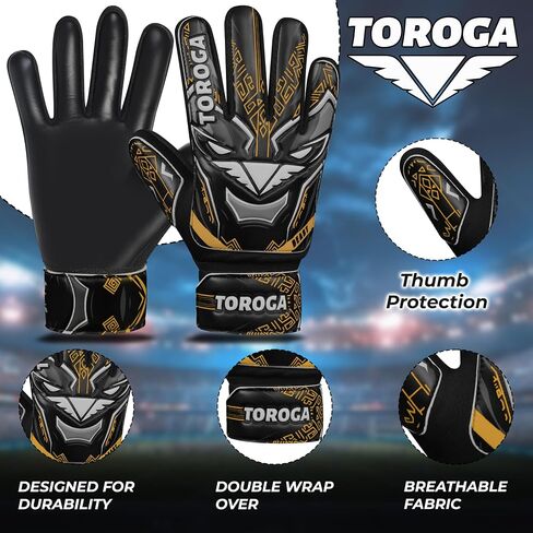 Goalkeeper Gloves for Kids & Youth – Soccer Goalie Gloves, Strong Latex Grip, Double Wrist Support & Breathable Mesh – Boys Football Gloves in Kuwait