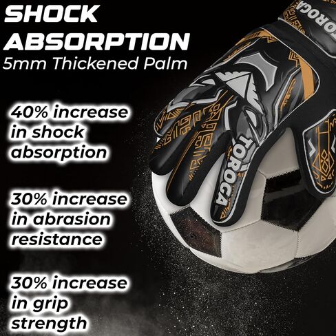 Goalkeeper Gloves for Kids & Youth – Soccer Goalie Gloves, Strong Latex Grip, Double Wrist Support & Breathable Mesh – Boys Football Gloves in Kuwait
