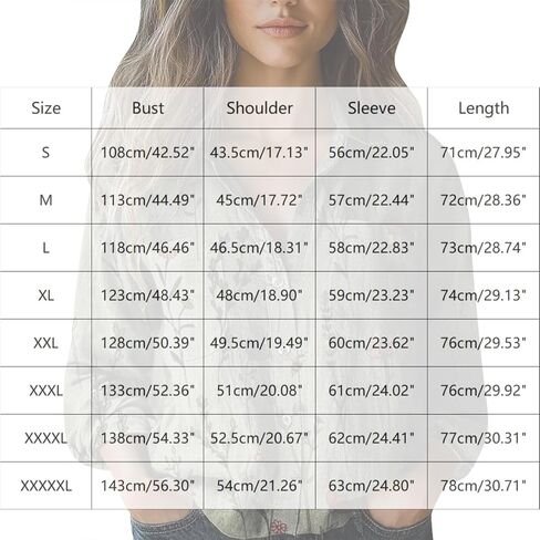 قمم S-5XL BOHO للنساء طويل الأكمام عتيقة زهرية رجعية بلوزات Ladies Vintage V زر أسفل القمصان أسفل القمصان in Saudi Arabia