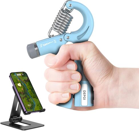 مدرب قوة قبضة DEPGI الذكية مع التطبيق ، قبضة اليد الرقمية مع مقاومة 10-130 رطل لبناء العضلات واستعادة الإصابات （2 عبوة) in Kuwait