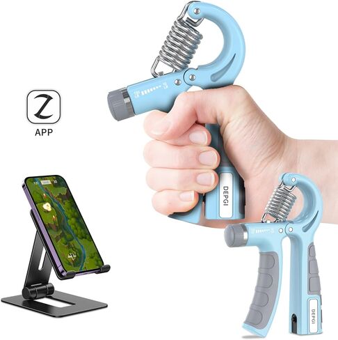 مدرب قوة قبضة DEPGI الذكية مع التطبيق ، قبضة اليد الرقمية مع مقاومة 10-130 رطل لبناء العضلات واستعادة الإصابات （2 عبوة) in Kuwait