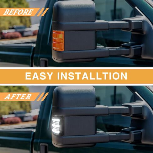 LED LED TOR MIRROR LIGHT LIGHTIVE LIGHTIVE TILLENT مع 2008-2016 F250 F350 F450 F550 Super Duty 2013-22 in Kuwait