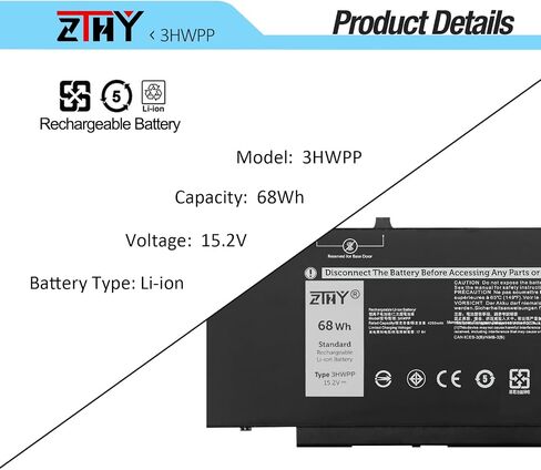 ZTHY 56WH 33YDH استبدال البطارية لـ Dell Inspiron 15 7577 17 7773 7778 7779 7786 2IN1 G3 15 3579 G3 17 3779 G5 15 5587 G7 15 7588 LATIDENT 3380 3490 3590 3580 VOSTRO 15 7580 7570 P30e in Kuwait