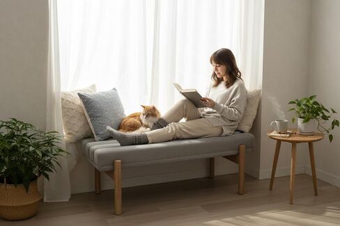 VESCASA Upholstered End of Bed Bench with Solid Wood Legs, Modern 47" W Entryway Bench with Comfortable Soft Cushion Seat for Living Room, Bedroom, Hallway, Chenille White in Kuwait